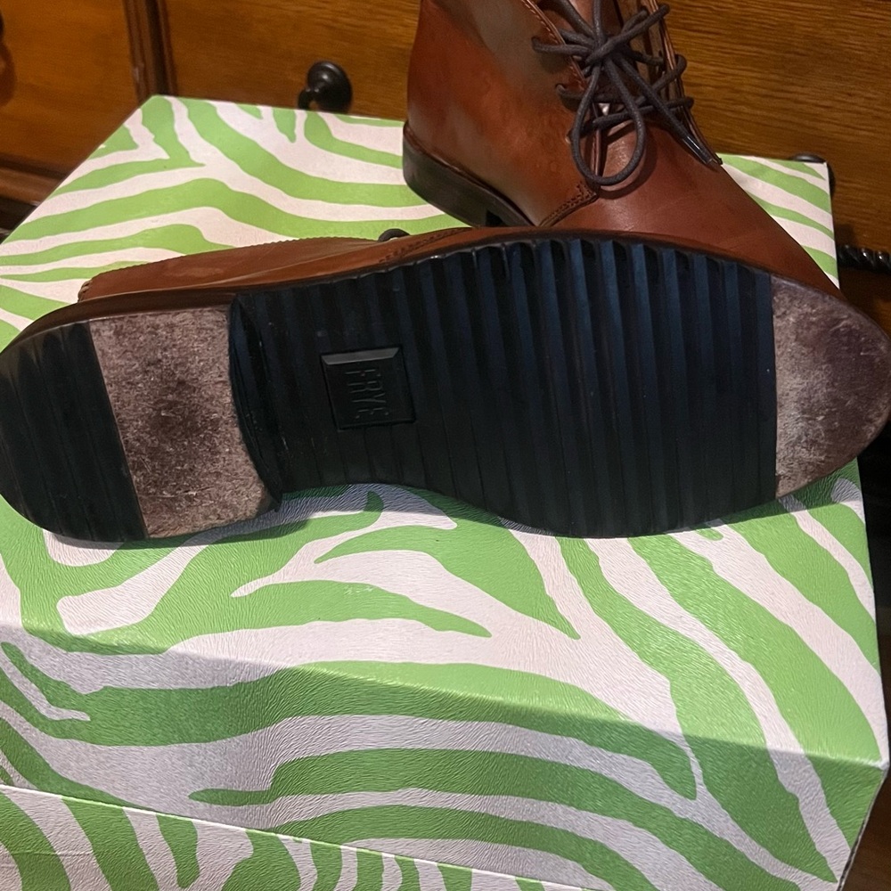 Men's Frye 8.5 Brown Leather Boots - Picture 8 of 8